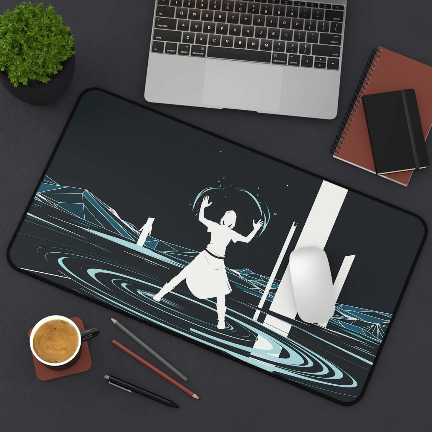 Geometric Water Mage Novice - Desk Mat