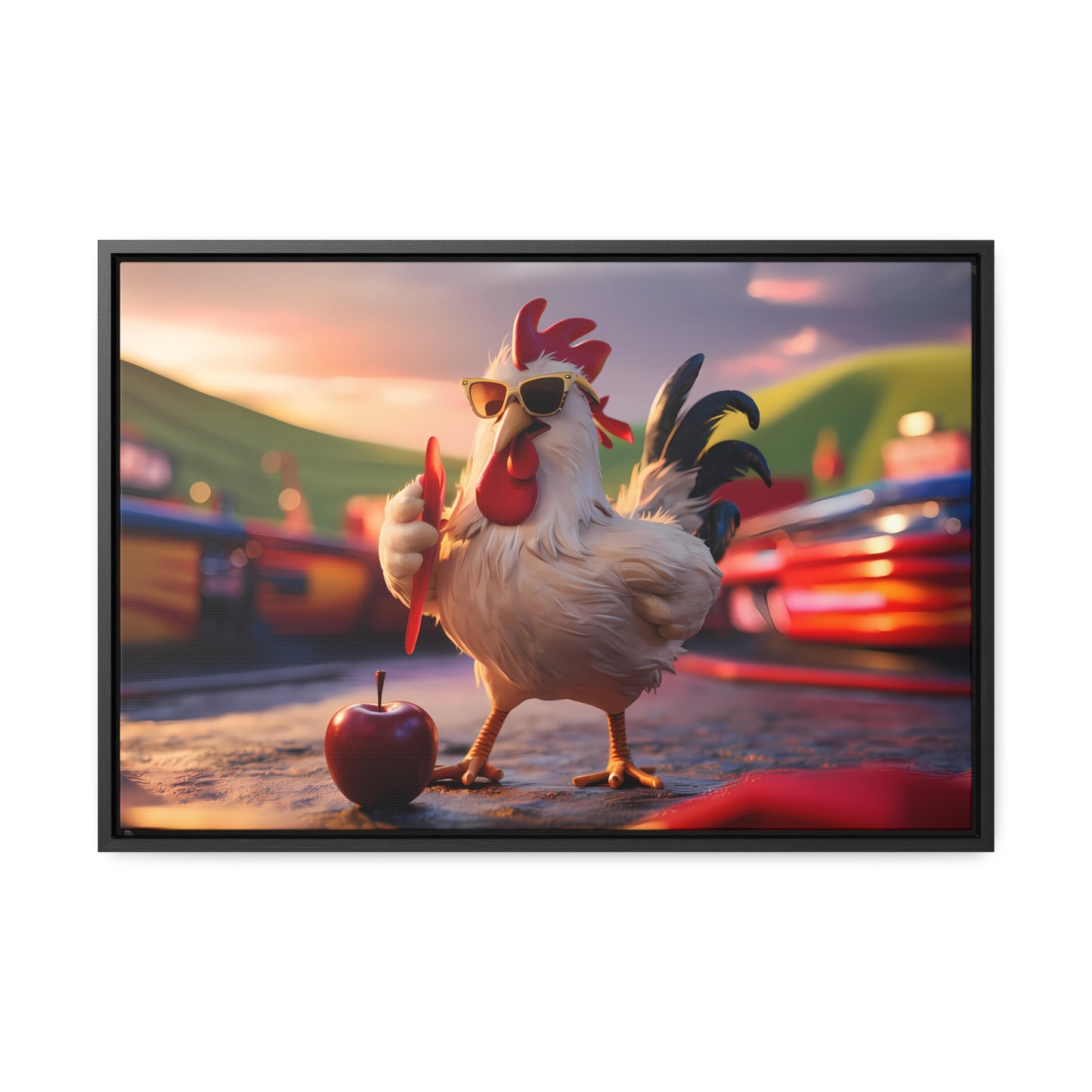 Cool Rooster at the Carnival - Gallery Canvas Wraps, Horizontal Frame