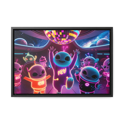 Intergalactic Neon Dance Party - Gallery Canvas Wraps, Horizontal Frame