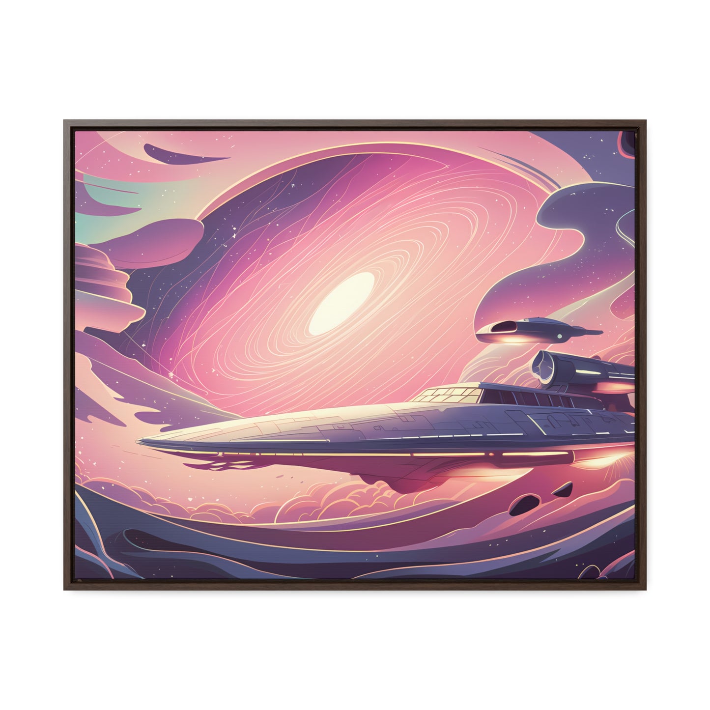 Voyage Through the Cosmic Vortex - Gallery Canvas Wraps, Horizontal Frame