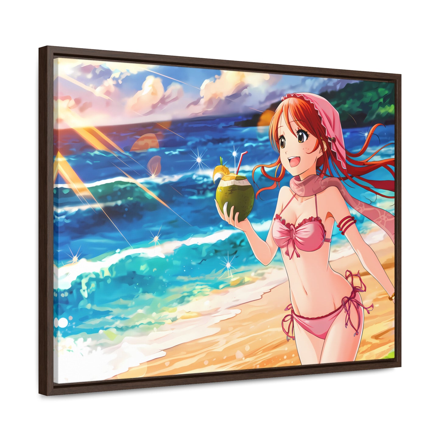 Sunset Shores and Summer Smiles - Gallery Canvas Wraps, Horizontal Frame